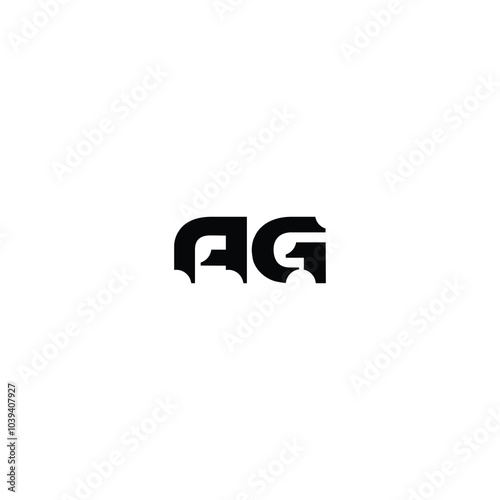 AG monogram logo design letter text name symbol monochrome logotype alphabet character simple logo