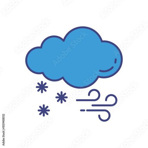 Blizzard vector icon stock illustration