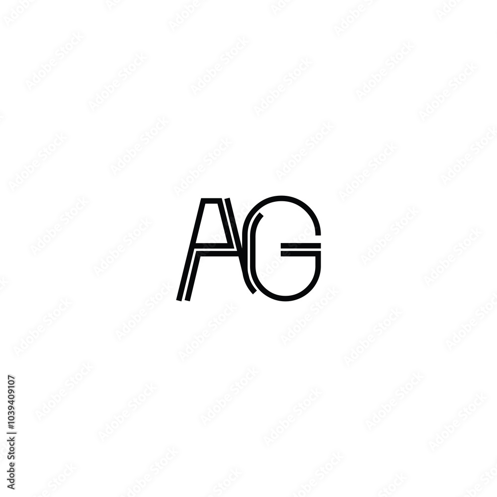 AG monogram logo design letter text name symbol monochrome logotype alphabet character simple logo AG monogram logo design letter text name symbol monochrome logotype alphabet character simple logo