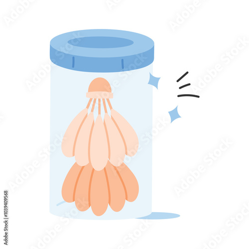 Shuttlecocks container vector design in modern style