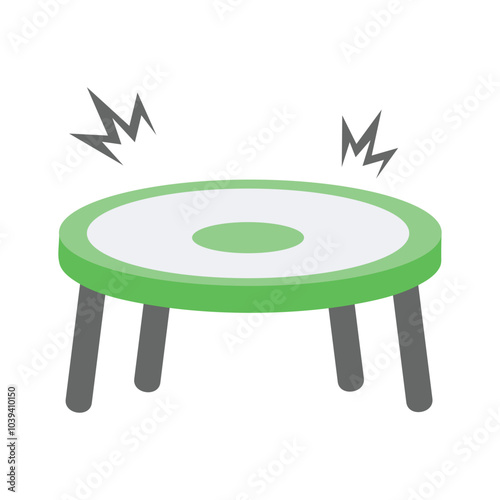 A modern hand drawn icon of trampoline