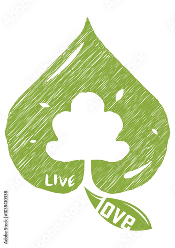 love tree vector illustration or symbol for tree survival campaign