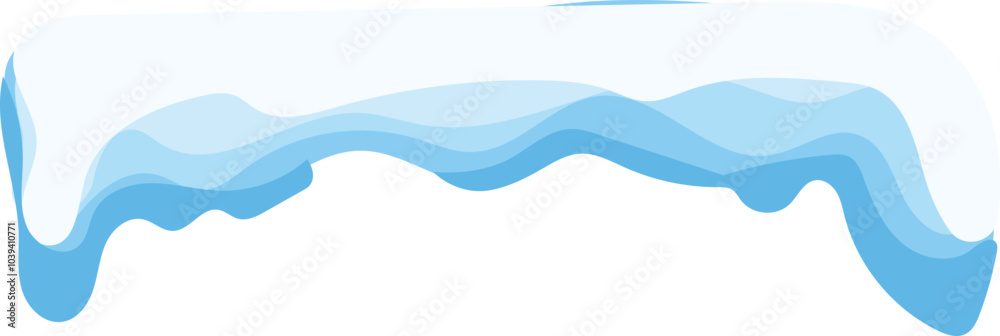 Ice elements on winter. Vector illustration. White background. Ice elements on winter. Vector illustration. White background.