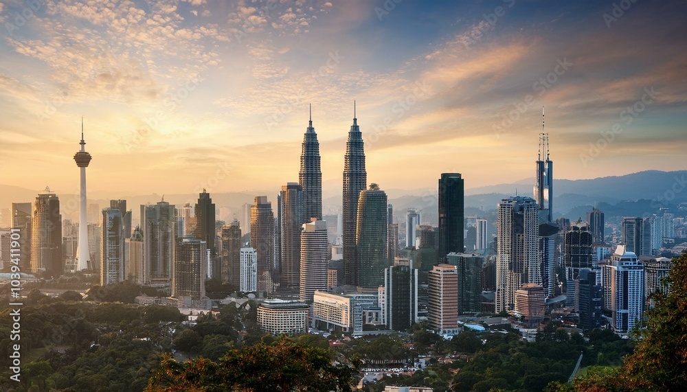 Obraz premium Creative Kuala Lumpur city background
