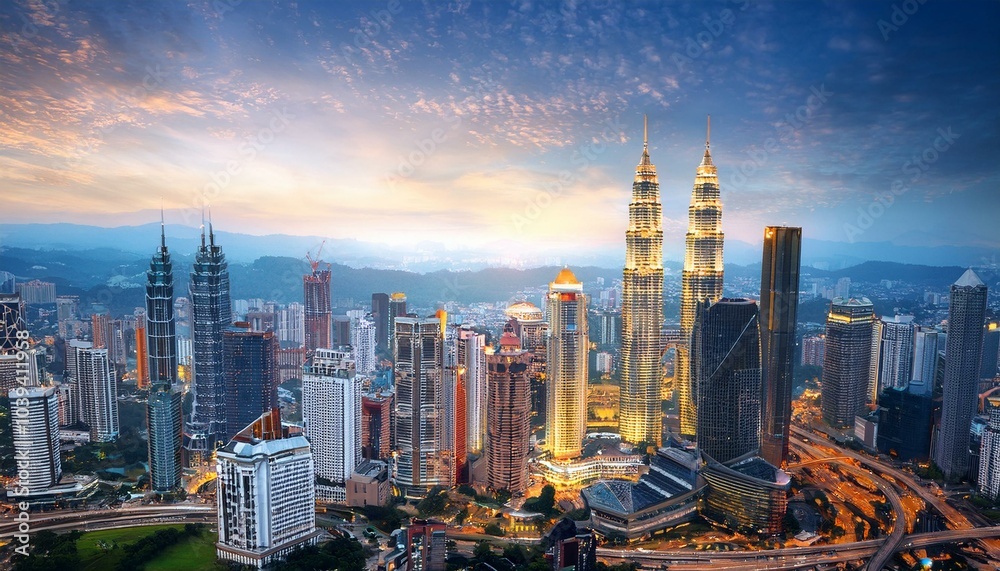 Creative Kuala Lumpur city background Creative Kuala Lumpur city background