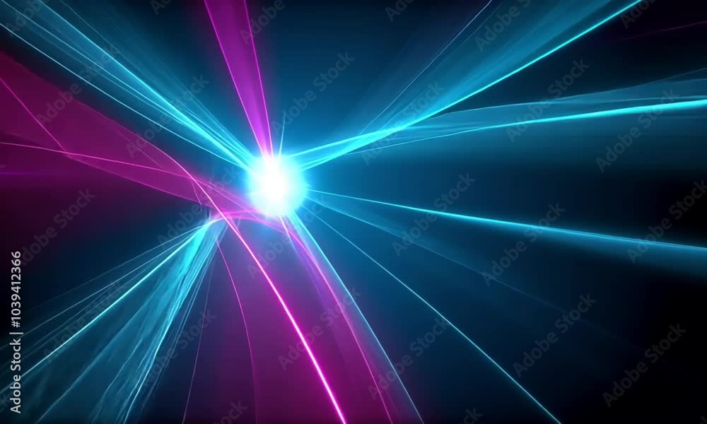 Abstract background of swirling blue and pink light emanating from a white central point. Abstract background of swirling blue and pink light emanating from a white central point.