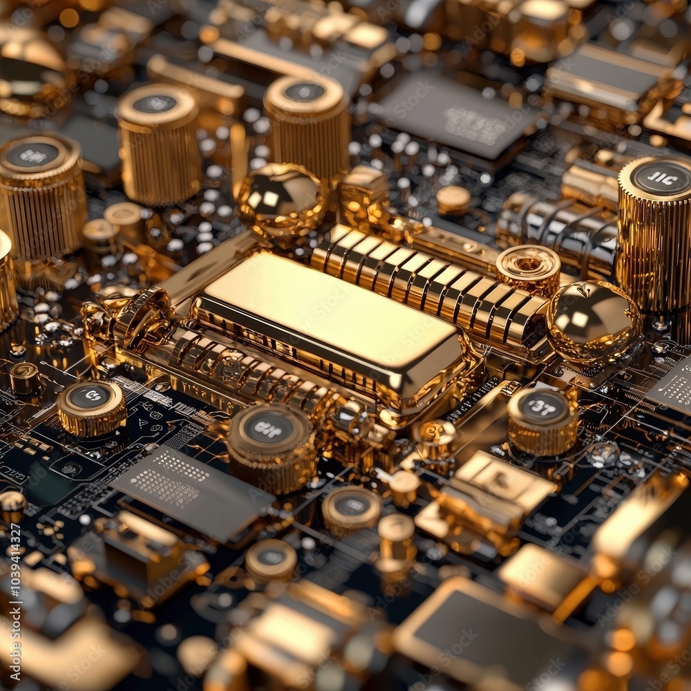 A gold and silver electronic device with a gold and silver battery A gold and silver electronic device with a gold and silver battery