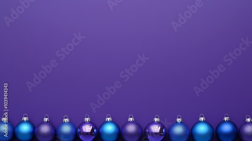 purple christmas background with christmas balls 