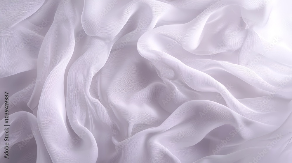 Obraz premium Ethereal Elegance - Luxury Chiffon Fabric Backdrop for Beauty Product Display with Cinematic Lighting