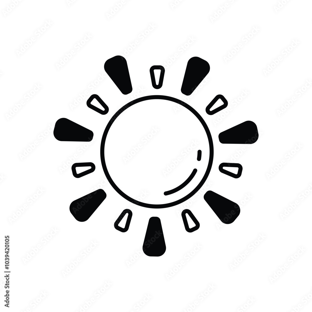 Sun vector icon stock illustration Sun vector icon stock illustration
