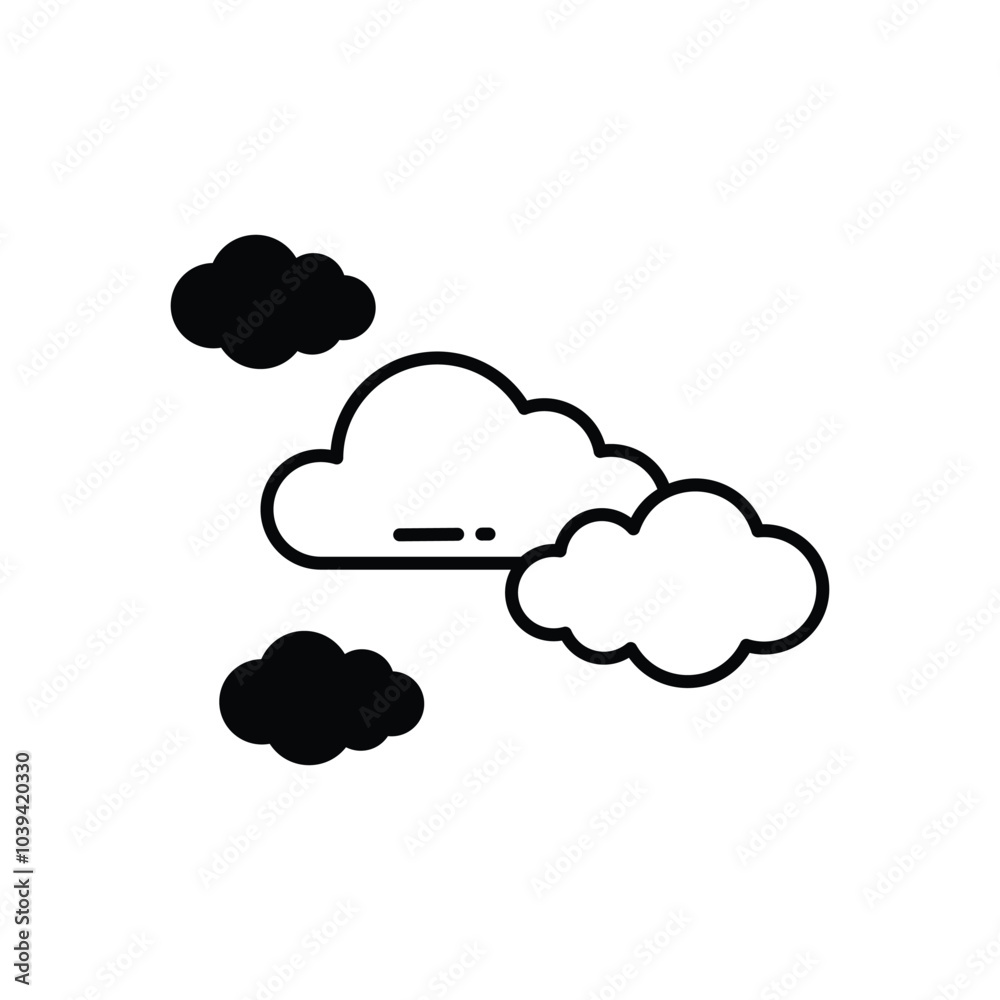 Cloud vector icon stock illustration Cloud vector icon stock illustration
