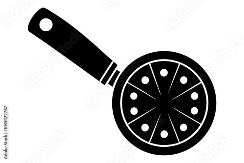 Pizza Cutter icon | isolated vector silhouette illustration on white background