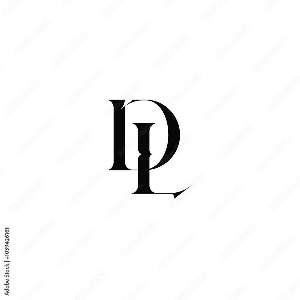 DL monogram logo design letter text name symbol monochrome logotype alphabet character simple logo DL monogram logo design letter text name symbol monochrome logotype alphabet character simple logo