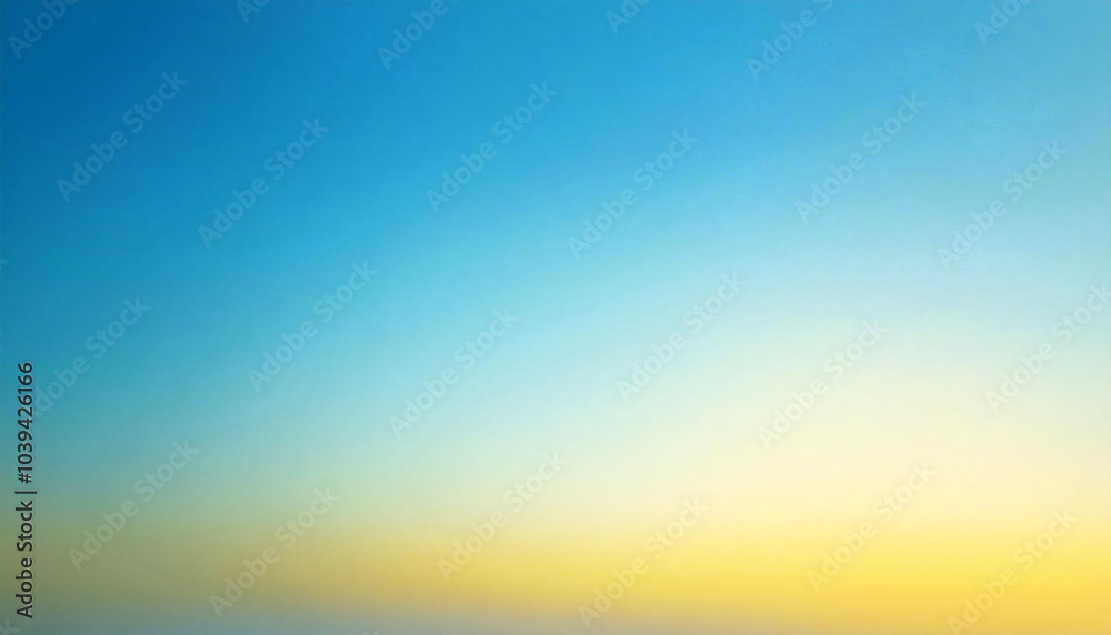 Naklejka premium Blue and yellow gradient background material. A pastel color background that mixes blue and yellow.