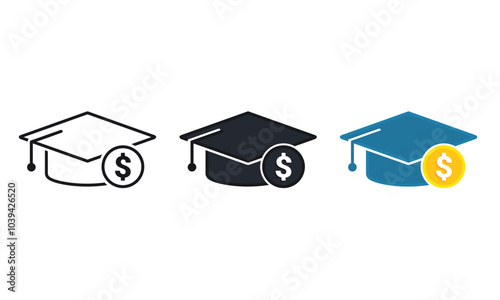 Academic scholarship icon. Illustration vector