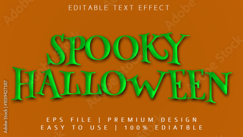 Spooky halloween theme editable text effect halloween theme text style.