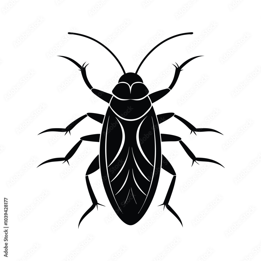 Vector Silhouette A cockroach Vector Silhouette A cockroach