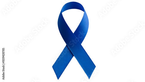 Blue ribbon health sign PNG. World Diabetes Awareness Month November and Prostate Cancer Awareness. Health care, medical awareness, illness prevention.