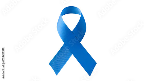 Blue ribbon health sign PNG. World Diabetes Awareness Month November and Prostate Cancer Awareness. Health care, medical awareness, illness prevention.