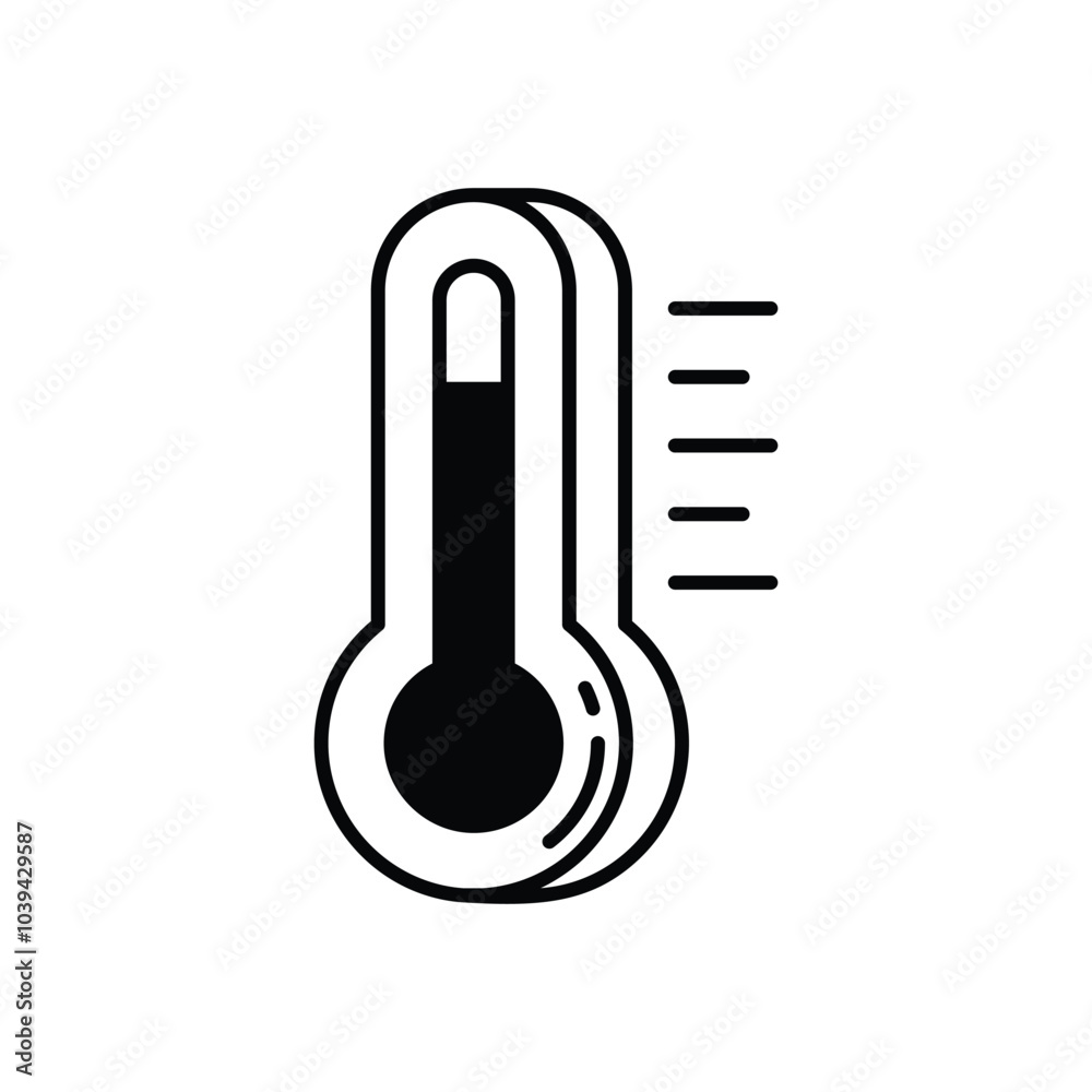 Hot Temperature vector icon stock illustration Hot Temperature vector icon stock illustration