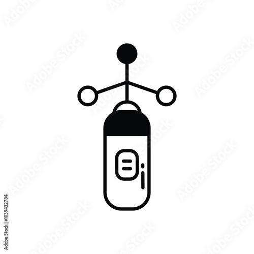 Anemometer vector icon stock illustration