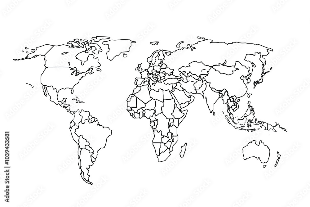 World map Outline, Linear Doodle Drawing. for website layouts,background,education, precise,customizable,Travel worldwide,map silhouette backdrop,earth geography, political,reports. World map Outline, Linear Doodle Drawing. for website layouts,background,education, precise,customizable,Travel worldwide,map silhouette backdrop,earth geography, political,reports.
