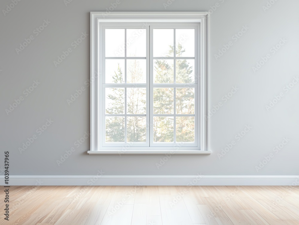 Fototapeta premium Window replacement, enhancing light and insulation