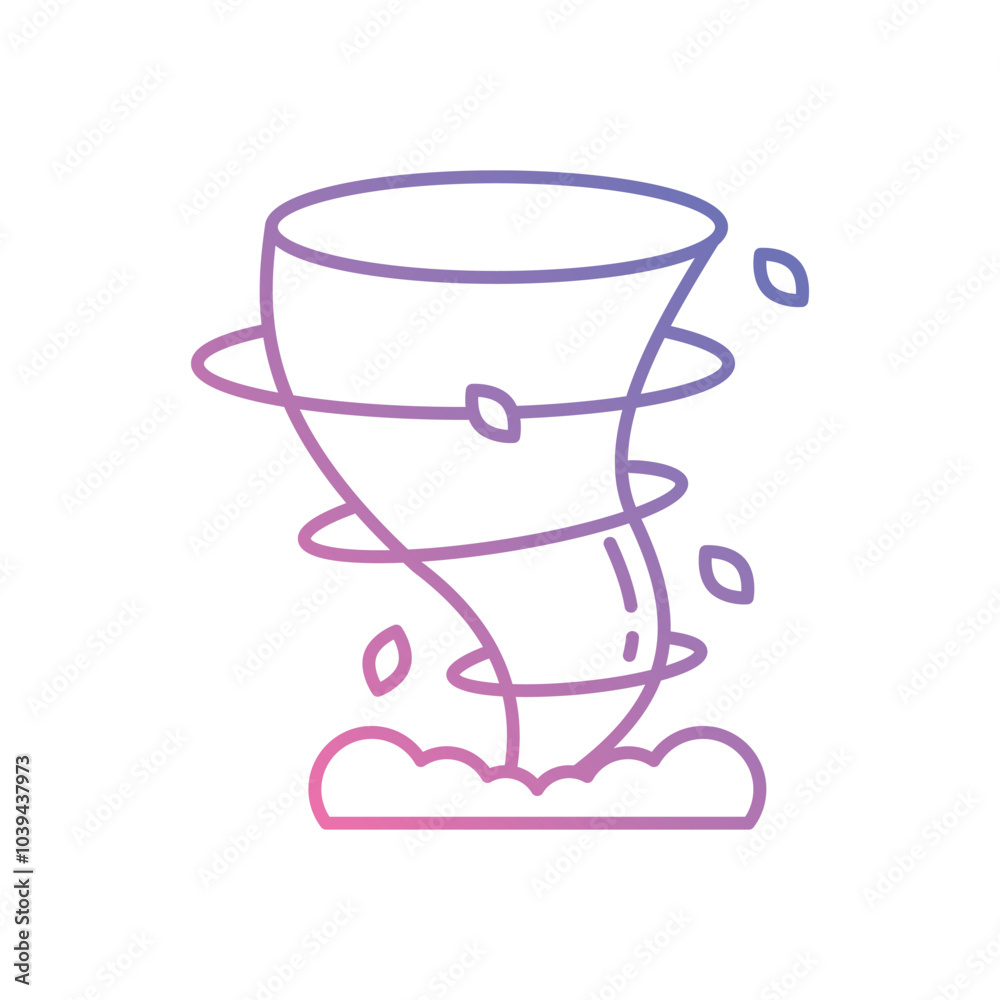Tornado vector icon stock illustration Tornado vector icon stock illustration