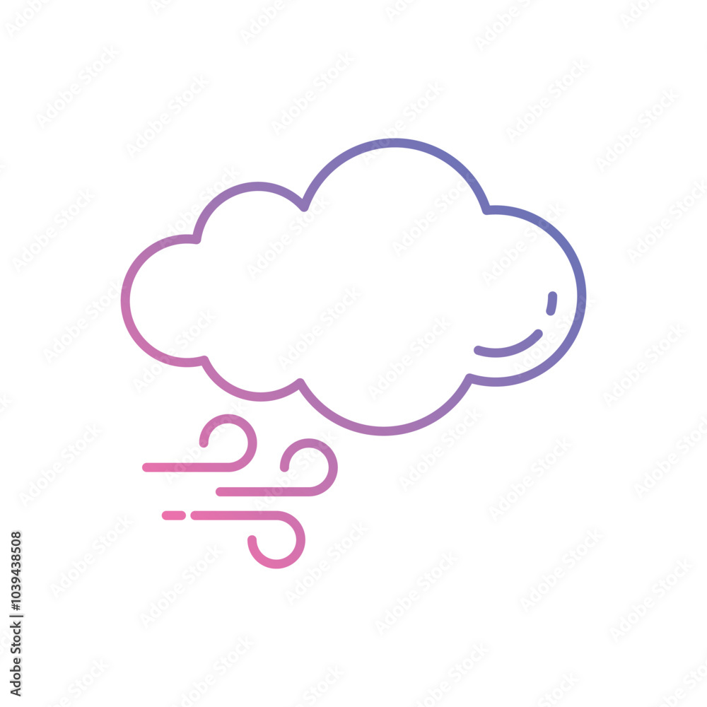 Wind vector icon stock illustration Wind vector icon stock illustration