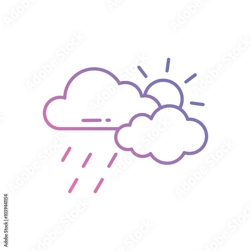 Drizzle vector icon stock illustration