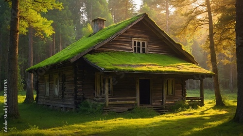 Abandoned Wooden Houses in AukÅ¡taitija National Park, Lithuania - Urban Exploration Photography photo