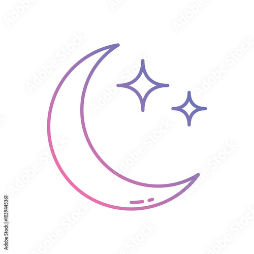 New Moon vector icon stock illustration