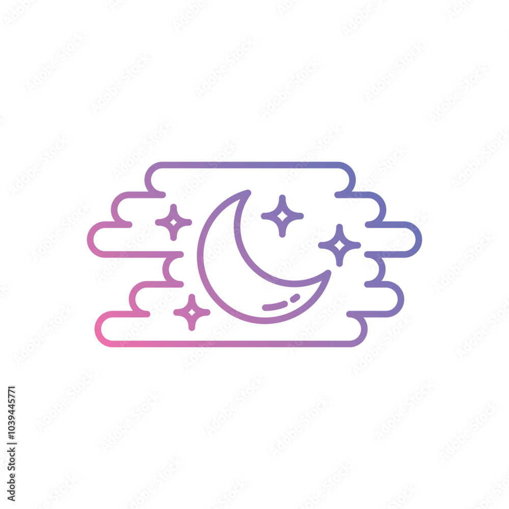 Night Sky vector icon stock illustration Night Sky vector icon stock illustration