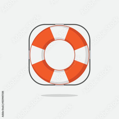 vector illustration of a lifebuoy with a rope