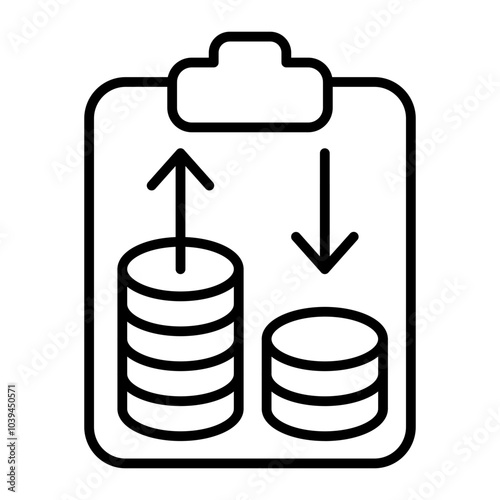Profit and Loss Statement.line icon