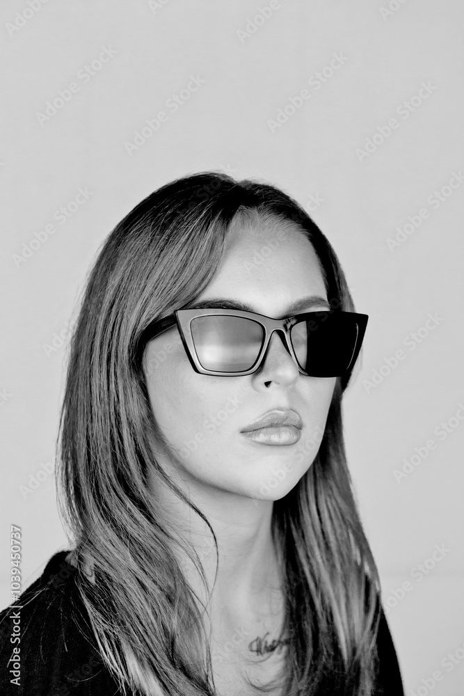 portrait photo of a young european woman with long hair portrait photo of a young european woman with long hair