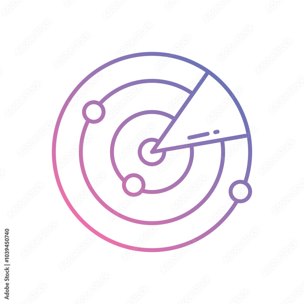 Weather Radar vector icon stock illustration Weather Radar vector icon stock illustration