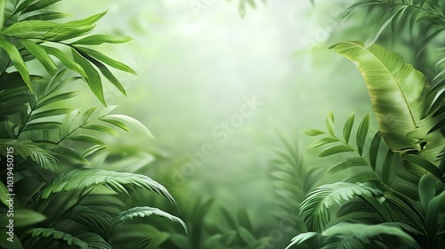 Lush Green Foliage in Soft Natural Light