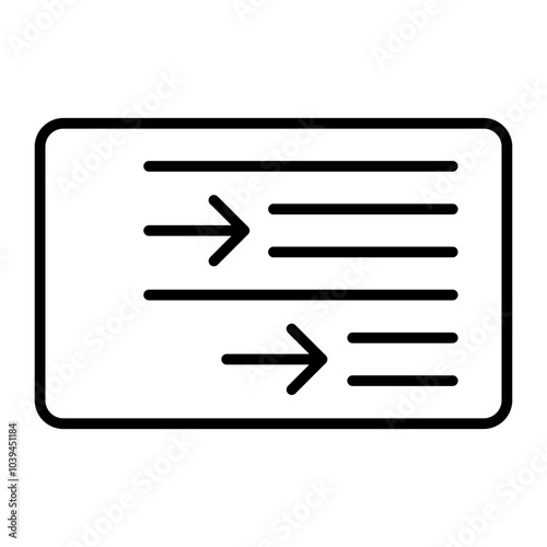 Canvas-taulu Text Indentation.line icon