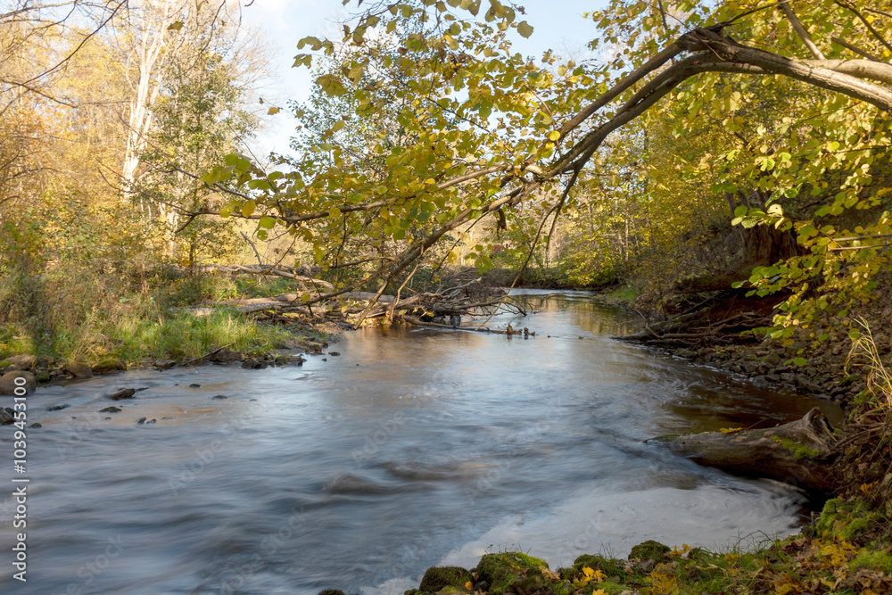 fast river between stones, stream of water passes the stone, ecology in the river, beautiful natural environment as background, blurred stream of water fast river between stones, stream of water passes the stone, ecology in the river, beautiful natural environment as background, blurred stream of water