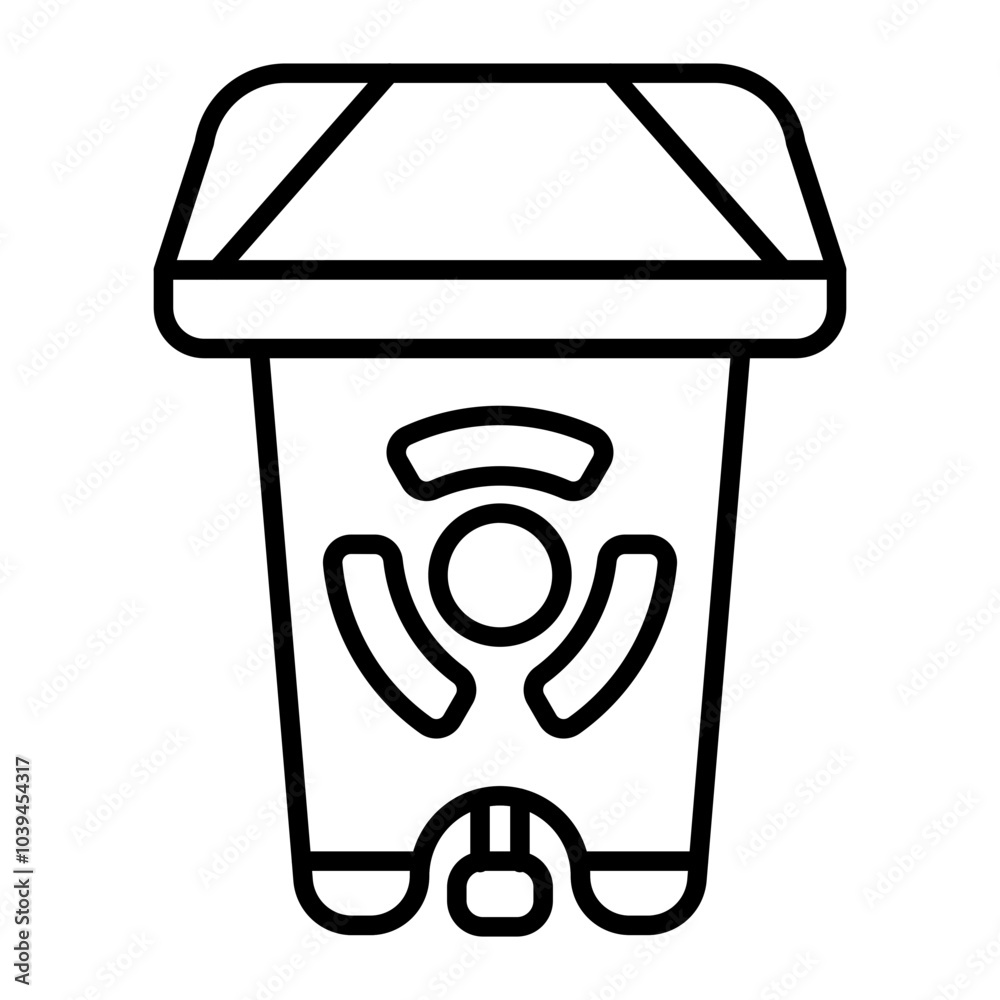 Hazardous Waste.line icon