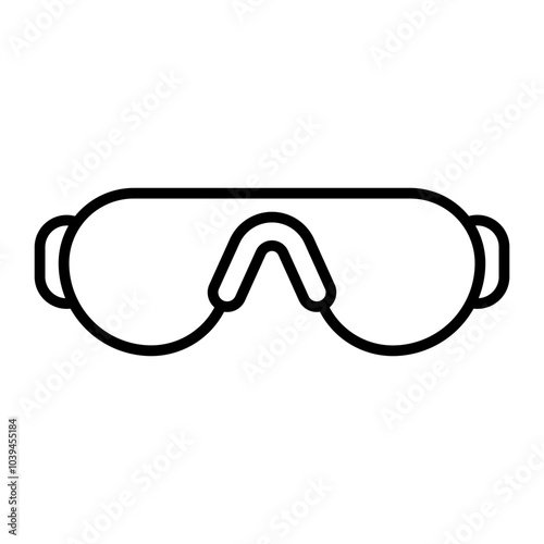 Safety Goggles.line icon