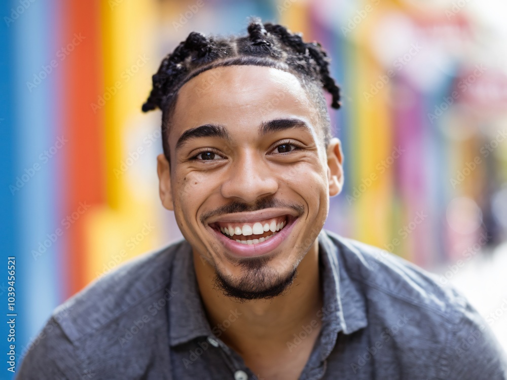 smiling young man with a lively, expressive face. smiling young man with a lively, expressive face.