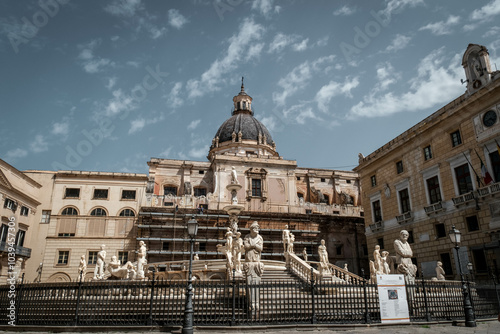 Piazza Pretoria is located on the edge of the Kalsa district, near the corner of Cassaro with Via Maqueda, a few meters from Quattro Canti, the exact center of the historic city of Palermo.  photo