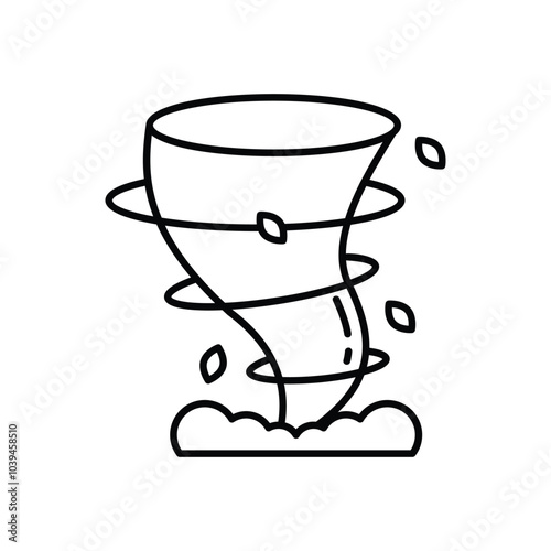 Tornado vector icon stock illustration