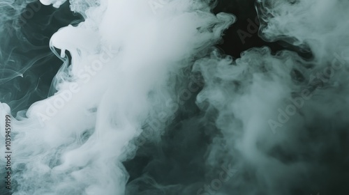 Abstract Smoke Photography with Teal Background