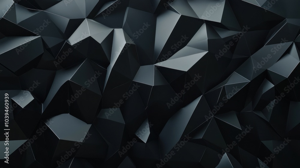 Abstract Black Polygonal Background Abstract Black Polygonal Background