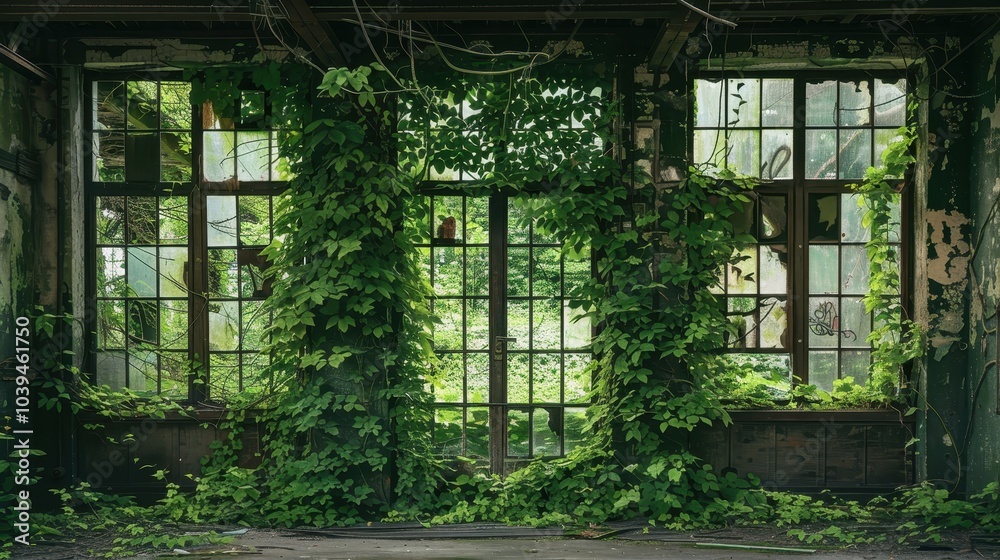 Abandoned Building Overtaken by Nature's Greenery Abandoned Building Overtaken by Nature's Greenery
