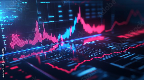 Supply and Demand Graph Economic Concept photo