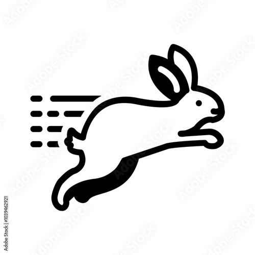 Vector solid black icon for Quick